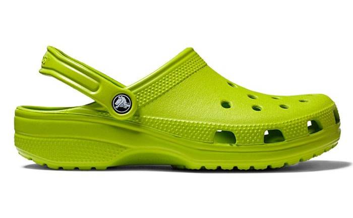 crocs with the name on the side